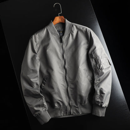 Unisex Bomberjacke mit Reißverschluss und Rippbündchen, verschiedene Farben