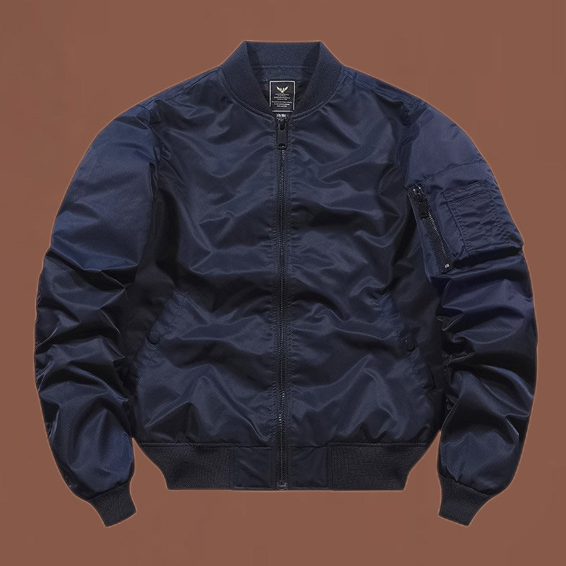 Unisex Bomberjacke mit Reißverschluss und Rippbündchen, verschiedene Farben