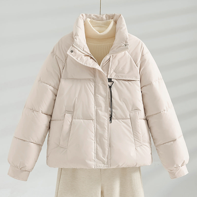 Steppjacke Damen Kurz Warm Winterjacke Stehkragen