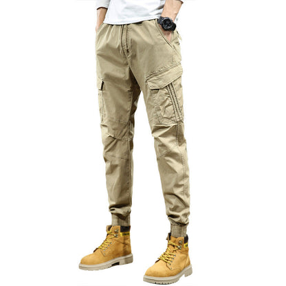 Herren Cargo Hose Jogger mit Tunnelzug Bund und Bündchen am Bein