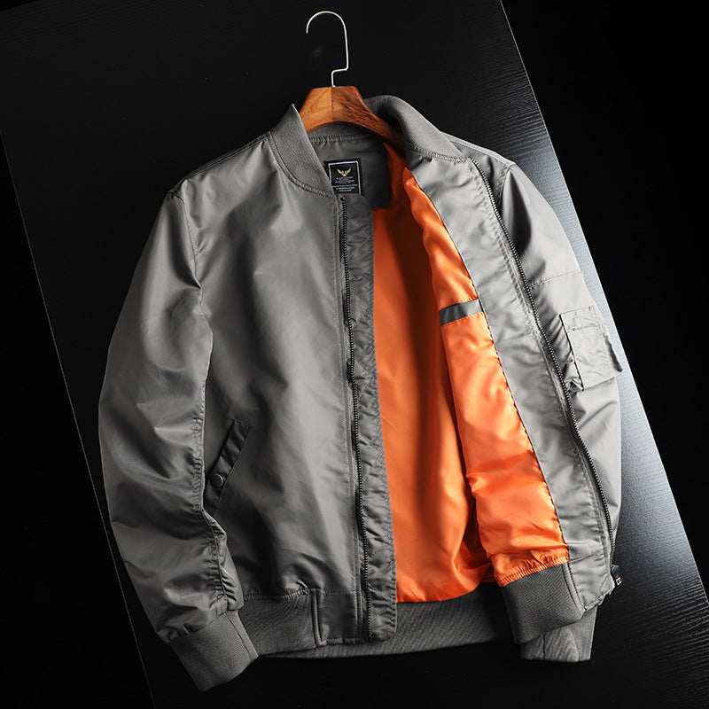 Unisex Bomberjacke mit Reißverschluss und Rippbündchen, verschiedene Farben