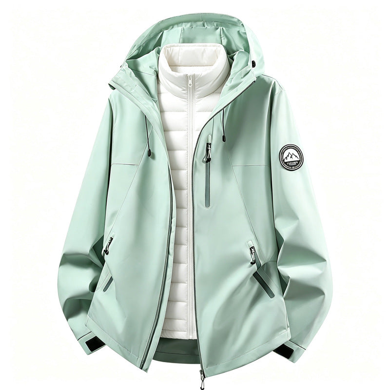 3-in-1 Funktionsjacke mit Kapuze und herausnehmbarer Innenjacke