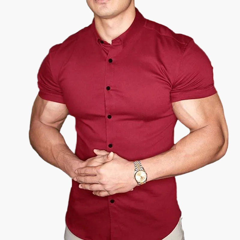 Herren Kurzarmhemd im Slim-Fit Design – Sportlich-elegantes Hemd für Freizeit und Business
