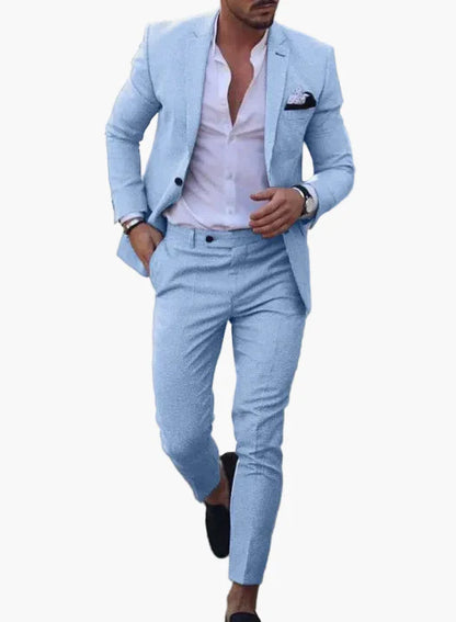 Herren Sommer Anzug Modern Slim Fit – Eleganter 2-teiliges Set für festliche Anlässe und Hochzeiten