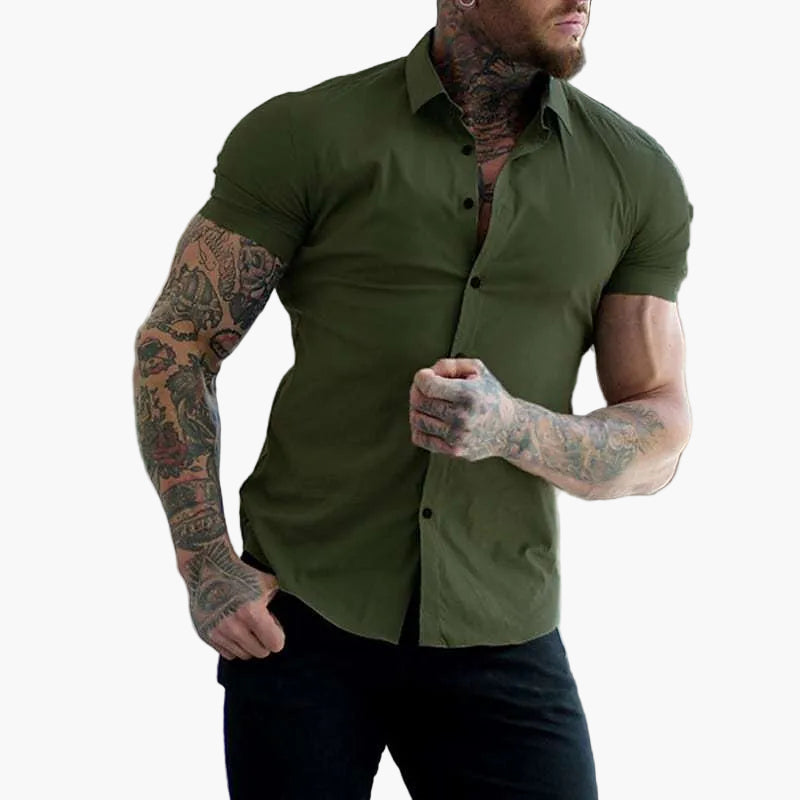Herren Kurzarmhemd im Slim-Fit Design – Sportlich-elegantes Hemd für Freizeit und Business
