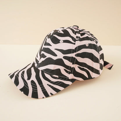 Baseball Cap mit Zebra-Muster und verstellbarem Riemen