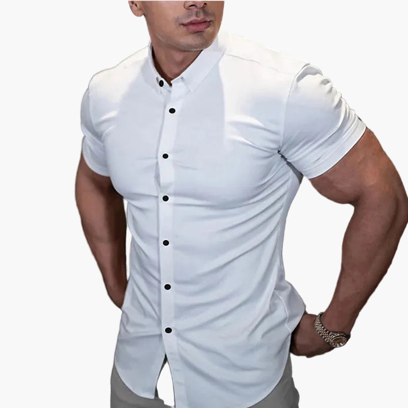 Herren Kurzarmhemd im Slim-Fit Design – Sportlich-elegantes Hemd für Freizeit und Business