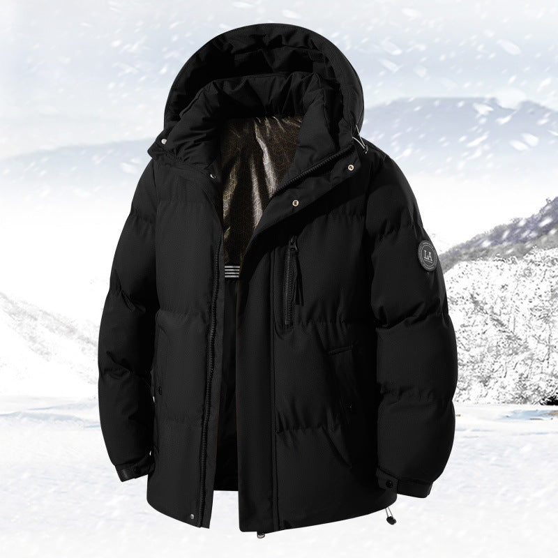 Unisex Winter Steppjacke mit Kapuze – Warm gefütterte Pufferjacke
