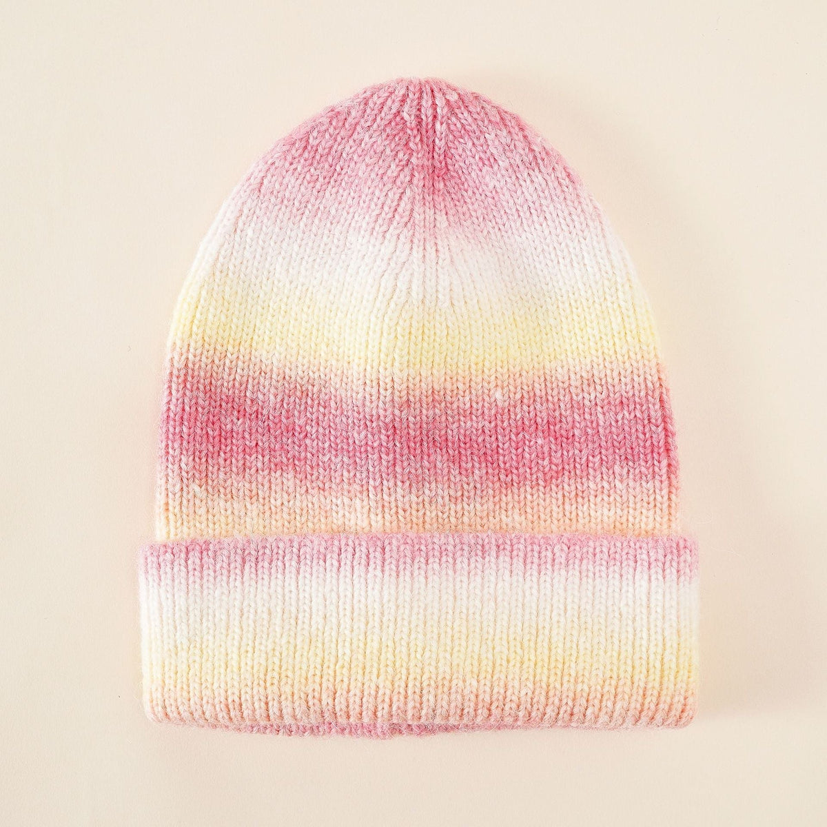 Mütze Strickmütze Beanie Melange Farbverlauf