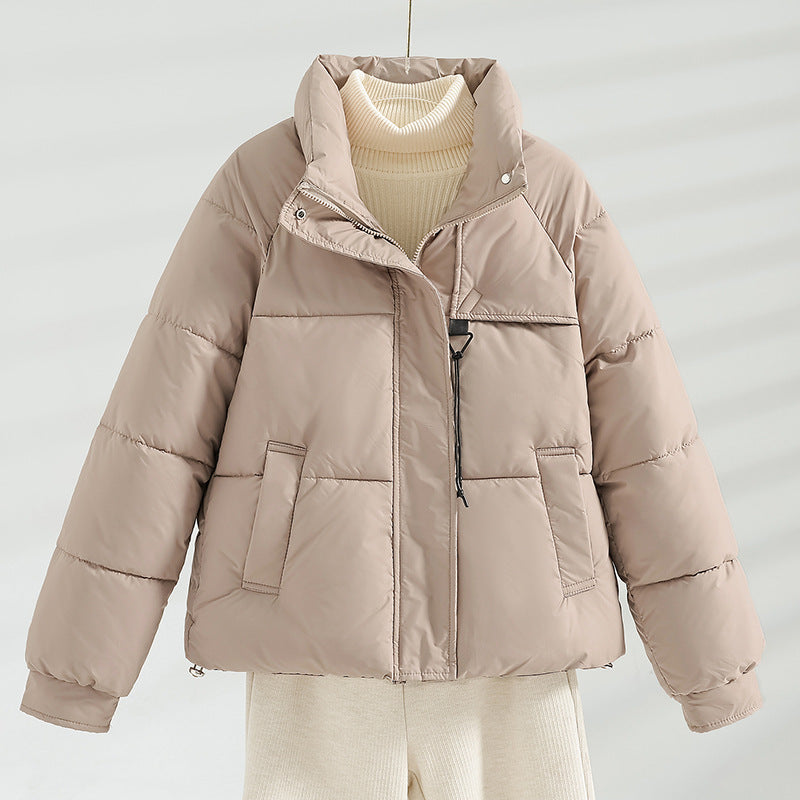 Steppjacke Damen Kurz Warm Winterjacke Stehkragen