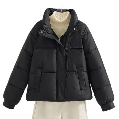 Steppjacke Damen Kurz Warm Winterjacke Stehkragen