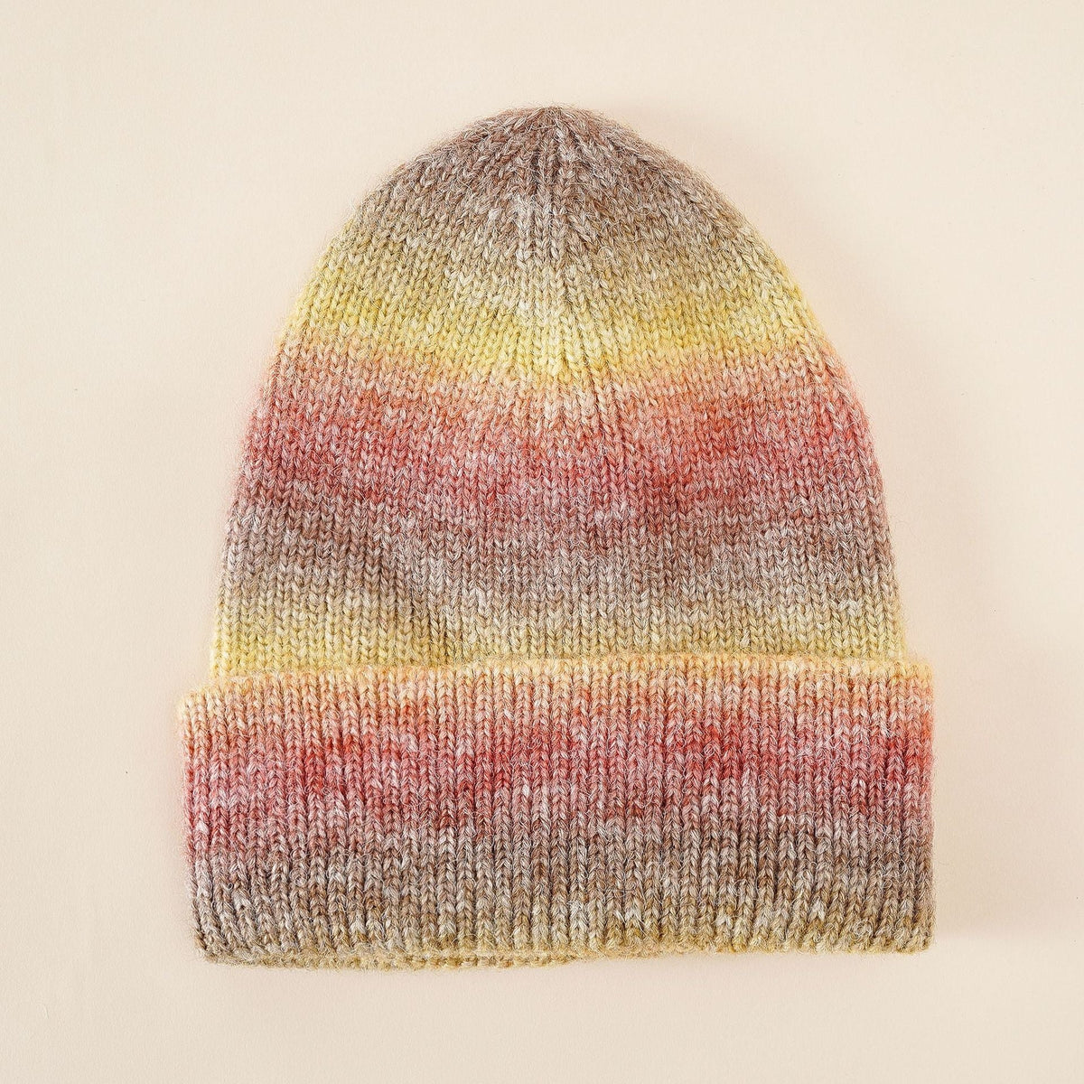Mütze Strickmütze Beanie Melange Farbverlauf