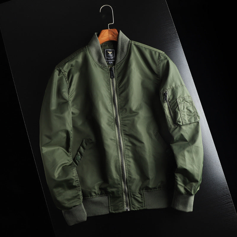 Unisex Bomberjacke mit Reißverschluss und Rippbündchen, verschiedene Farben