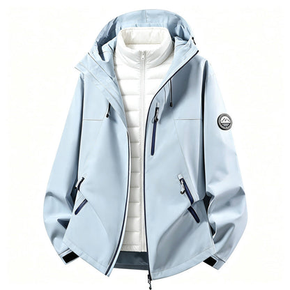 3-in-1 Funktionsjacke mit Kapuze und herausnehmbarer Innenjacke