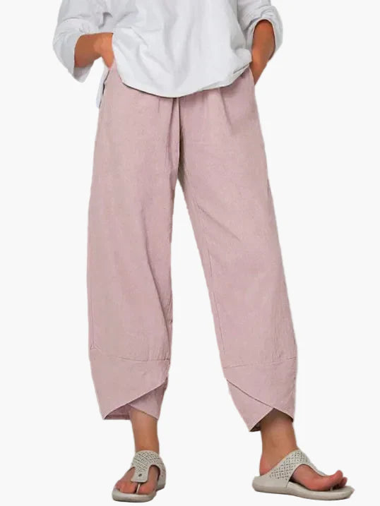 Damen Luftige Cropped-Hose – Entspannter Stil für Alltag und Freizeit