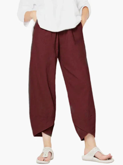 Damen Luftige Cropped-Hose – Entspannter Stil für Alltag und Freizeit