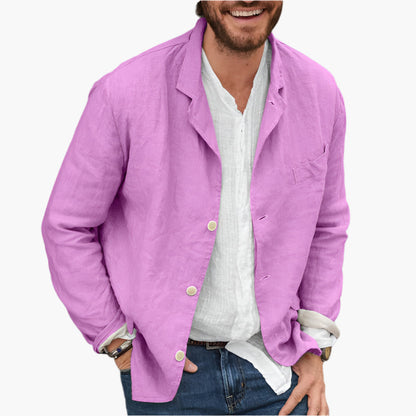 Herren Sakko Veganes Leinen Casual Blazer – Moderner Freizeit-Look für Alltag & Events