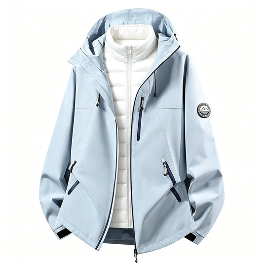3-in-1 Funktionsjacke mit Kapuze und herausnehmbarer Innenjacke