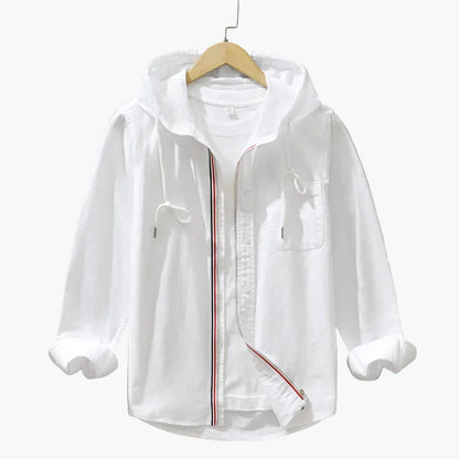 Herren Freizeit Kapuzenhemd – Leichtes Langarm Overshirt für Alltag & Reisen
