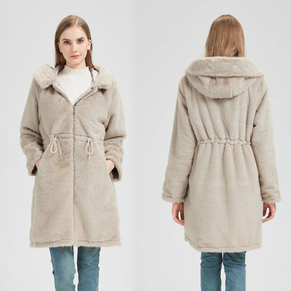 Damen Winterparka mit Kapuze und weichem Futter