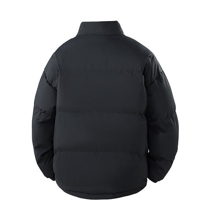 Unisex Winter Steppjacke Schwarz mit Stehkragen