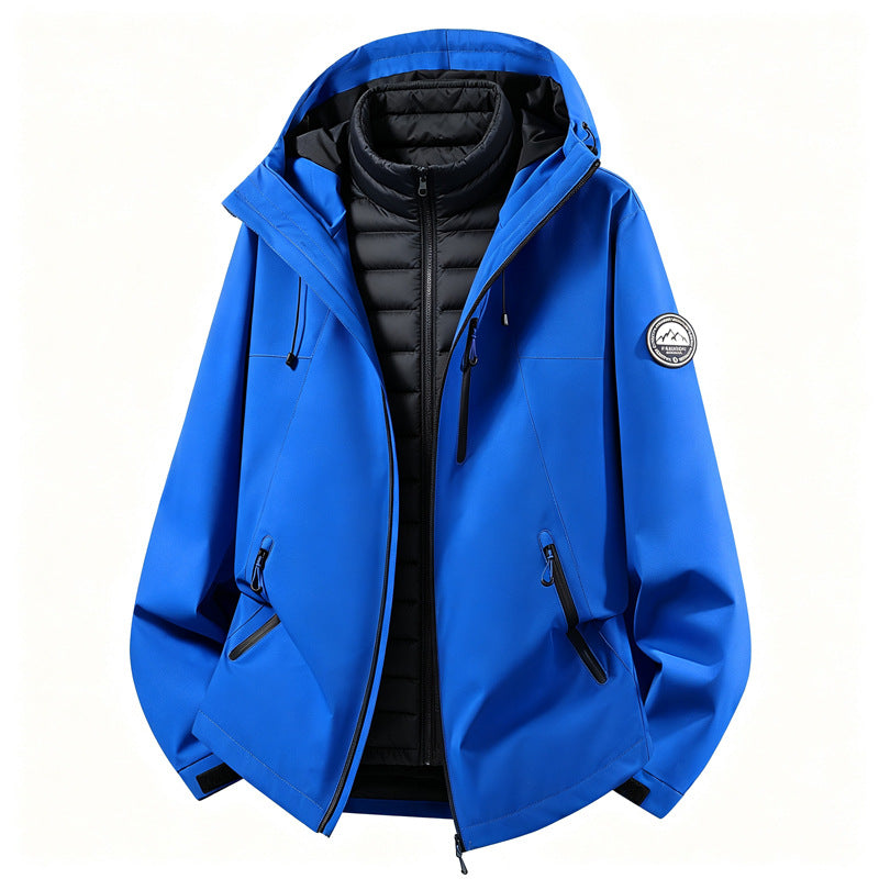 3-in-1 Funktionsjacke mit Kapuze und herausnehmbarer Innenjacke