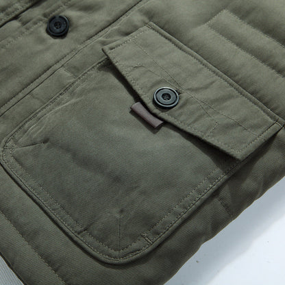 Herren Winterparka mit abnehmbarem Kunstfellkragen und weichem Futter