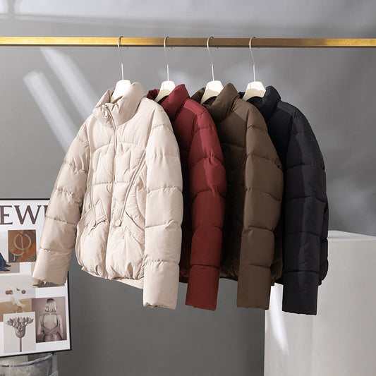 Damen Steppjacke mit Stehkragen und Reißverschluss