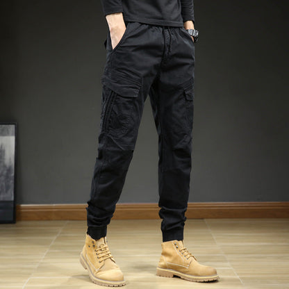 Herren Cargo Hose Jogger mit Tunnelzug Bund und Bündchen am Bein