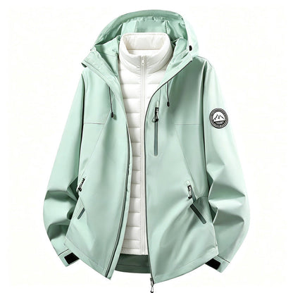 3-in-1 Funktionsjacke mit Kapuze und herausnehmbarer Innenjacke