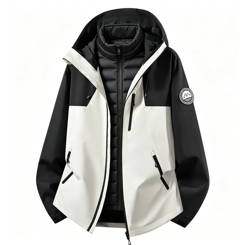 3-in-1 Funktionsjacke mit Kapuze und herausnehmbarer Innenjacke