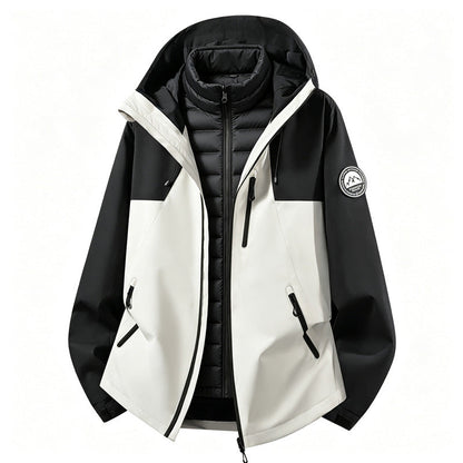 3-in-1 Funktionsjacke mit Kapuze und herausnehmbarer Innenjacke