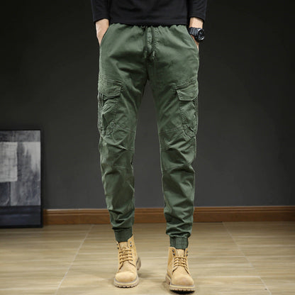 Herren Cargo Hose Jogger mit Tunnelzug Bund und Bündchen am Bein