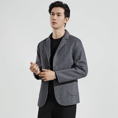 Herren Blazer Sakko aus weichem Material, einreihig, mit Reverskragen und Taschen