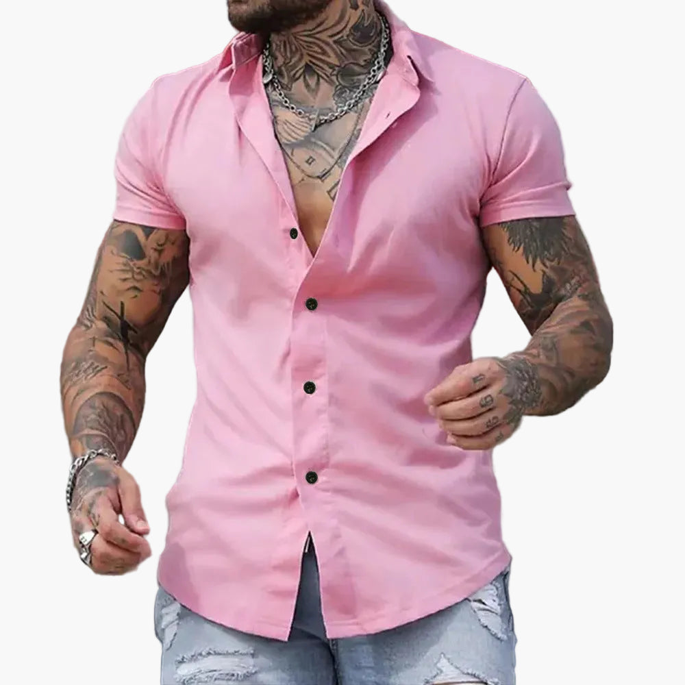 Herren Kurzarmhemd im Slim-Fit Design – Sportlich-elegantes Hemd für Freizeit und Business
