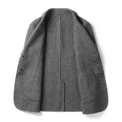 Herren Blazer Sakko aus weichem Material, einreihig, mit Reverskragen und Taschen