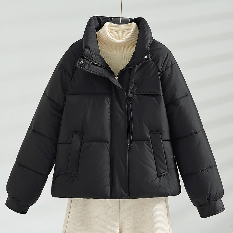 Steppjacke Damen Kurz Warm Winterjacke Stehkragen