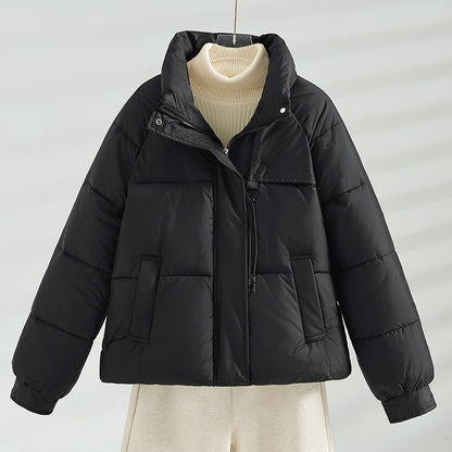 Steppjacke Damen Kurz Warm Winterjacke Stehkragen