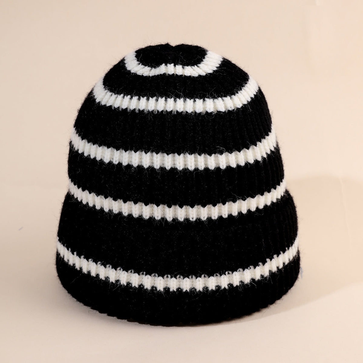 Unisex Mütze Gerippt Gestrickt Gestreift Beanie