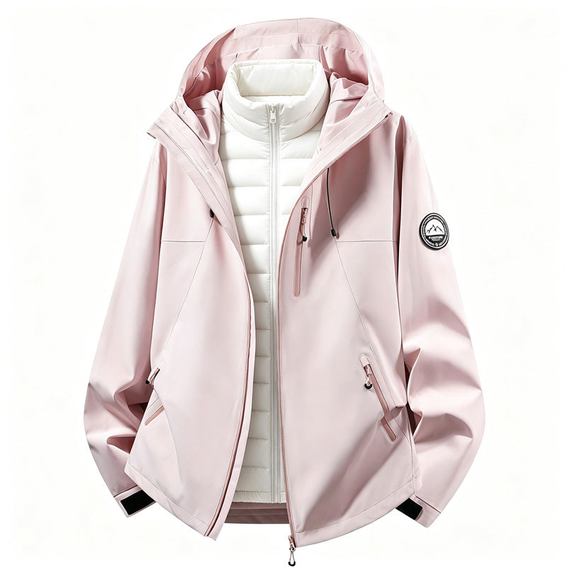 3-in-1 Funktionsjacke mit Kapuze und herausnehmbarer Innenjacke