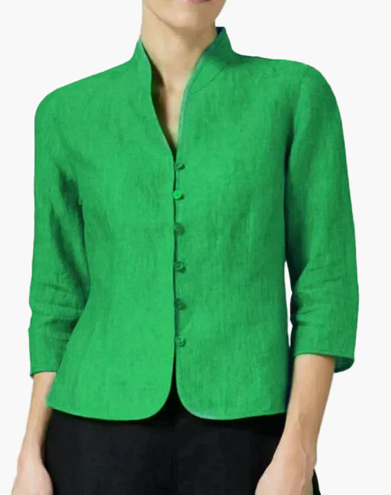 Damen Blazer mit Stehkragen – Eleganter Business- und Freizeitblazer, Modern Fit