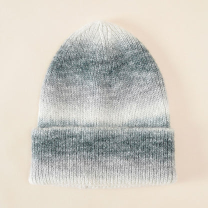 Mütze Strickmütze Beanie Melange Farbverlauf