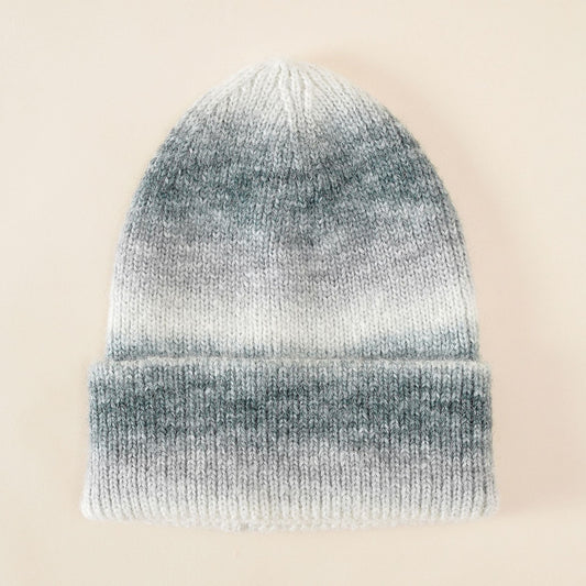 Mütze Strickmütze Beanie Melange Farbverlauf