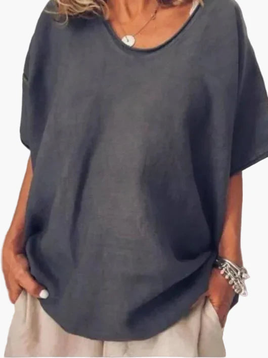 Damen Oversize Bluse Lockerer Schnitt – Casual Stil für Alltag und Freizeit