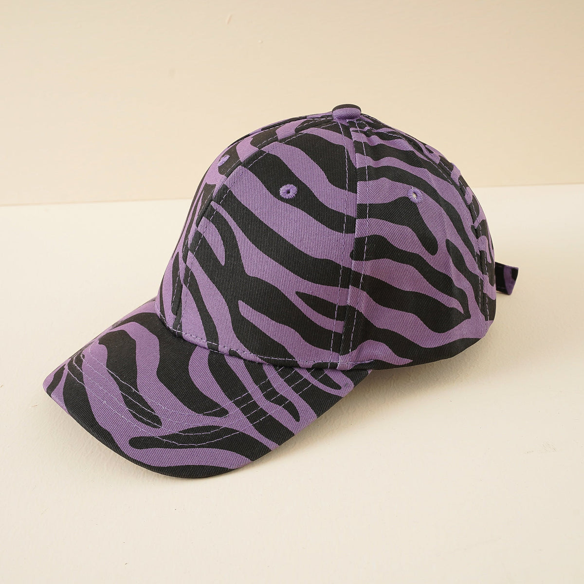 Baseball Cap mit Zebra-Muster und verstellbarem Riemen