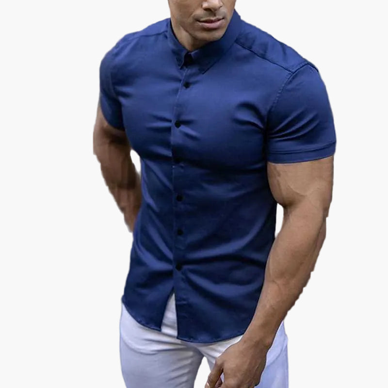 Herren Kurzarmhemd im Slim-Fit Design – Sportlich-elegantes Hemd für Freizeit und Business