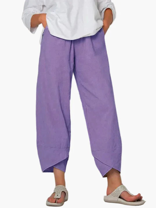 Damen Luftige Cropped-Hose – Entspannter Stil für Alltag und Freizeit