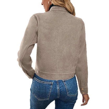 Damen Kurzjacke mit Reißverschluss und Klappentaschen