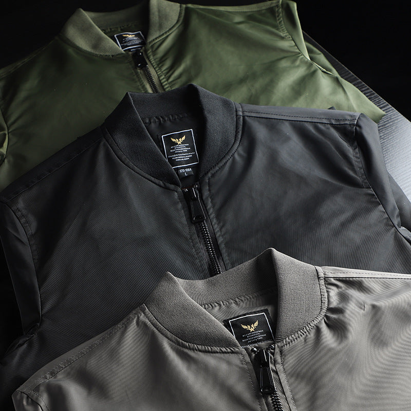 Unisex Bomberjacke mit Reißverschluss und Rippbündchen, verschiedene Farben