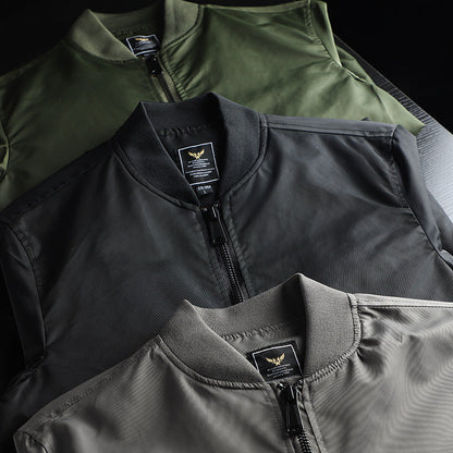 Unisex Bomberjacke mit Reißverschluss und Rippbündchen, verschiedene Farben